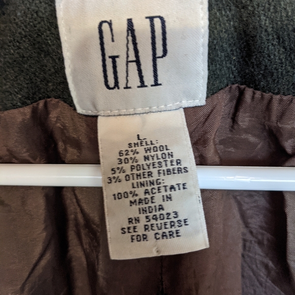 SOLD ✅ Gap Size L Wool Coat Green - Picture 7 of 9